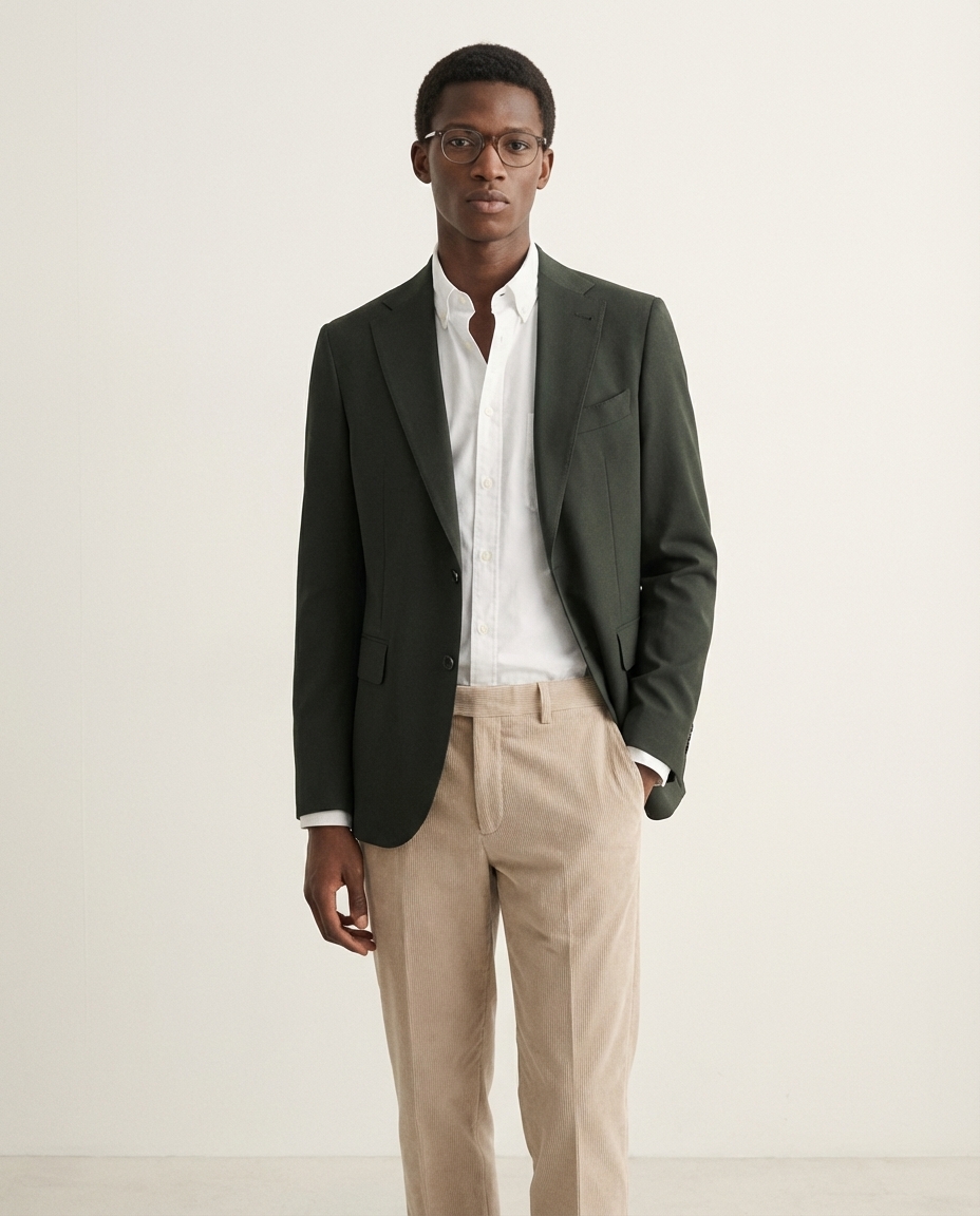 Men's Tailored Studio Editorial — example 2 (fashion, AI generation on Cheeppy)