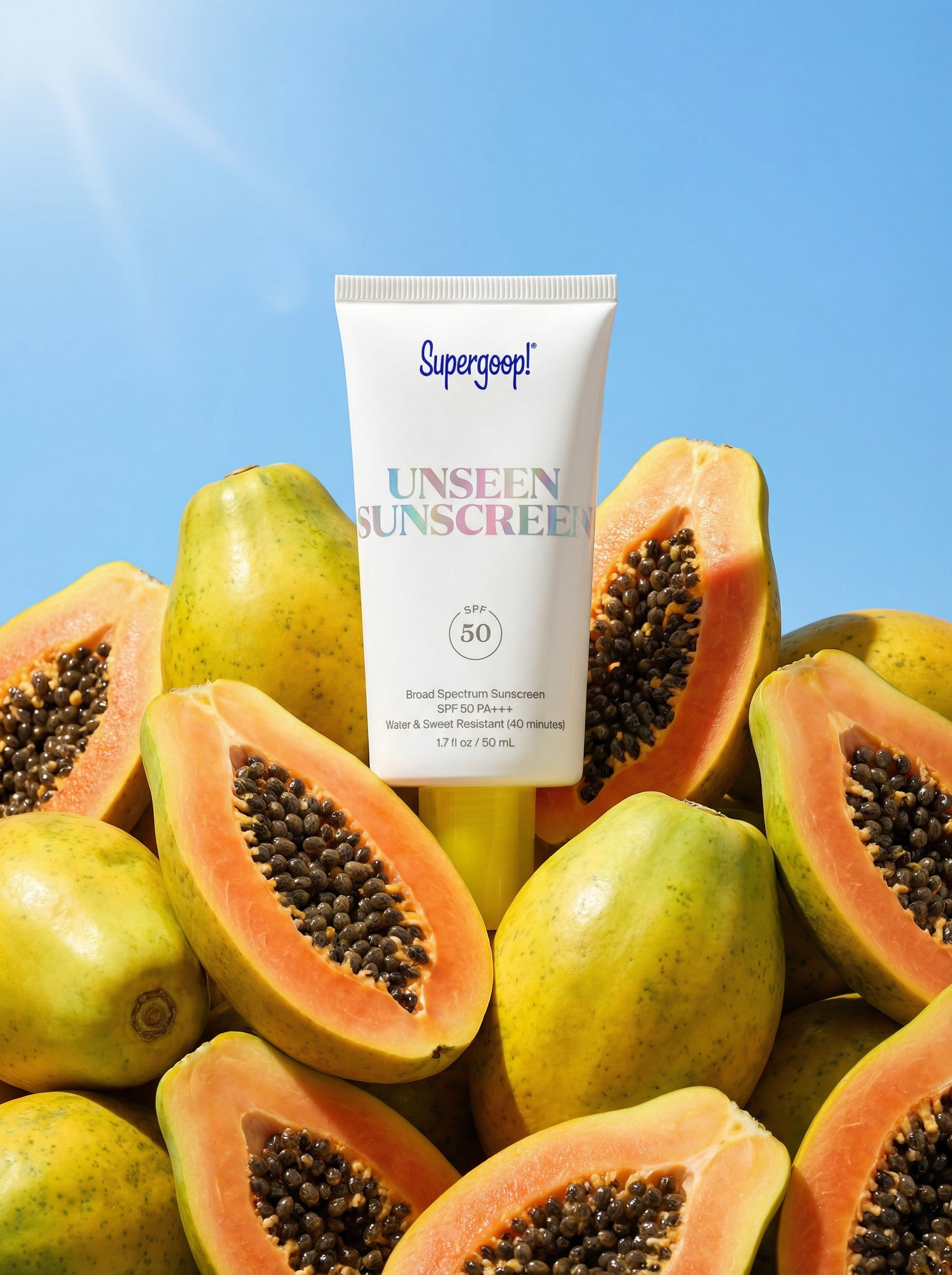 Bold Tropical Product Studio — example 1 (cosmetics, AI generation on Cheeppy)