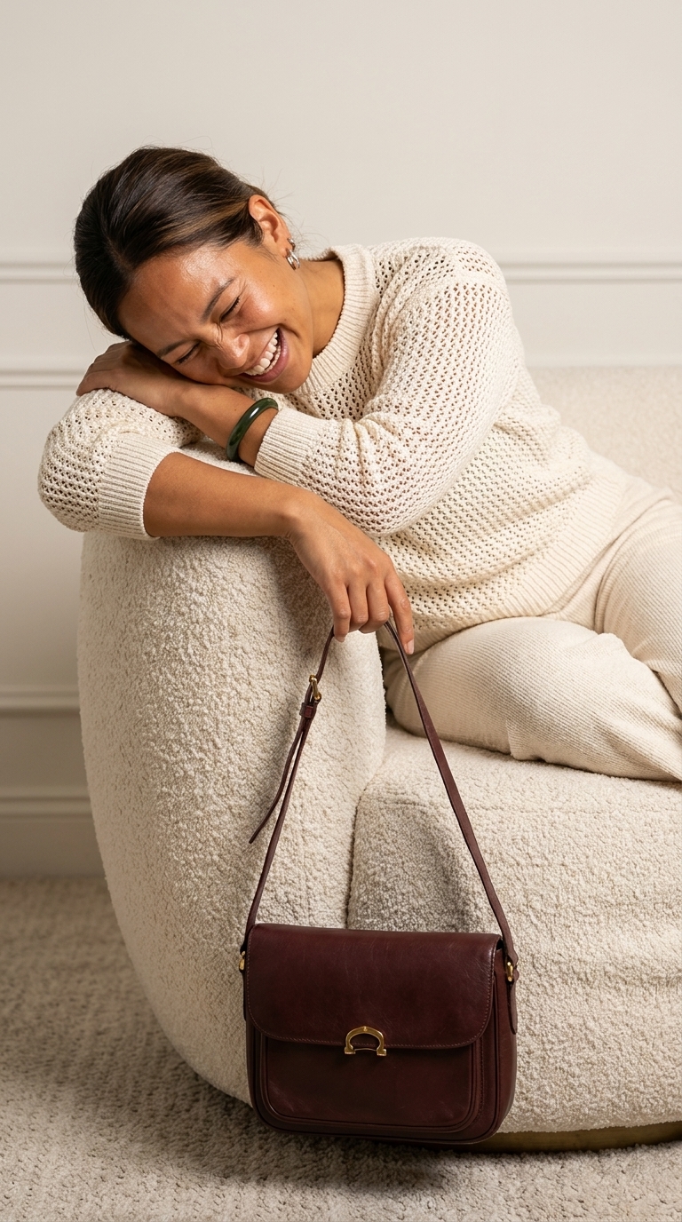 Cozy Bag Editorial — example 1 (fashion, AI generation on Cheeppy)