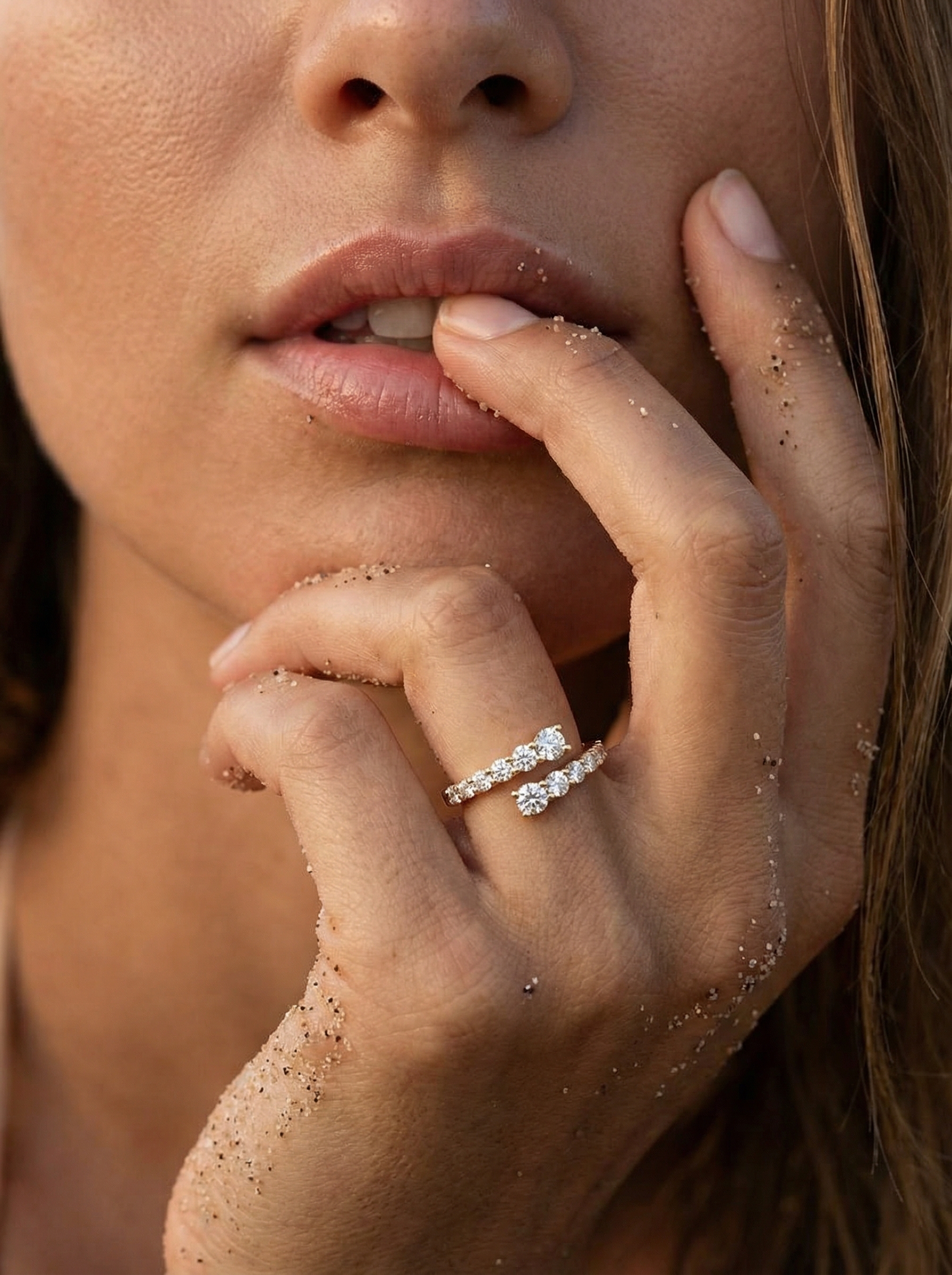 Sandy Ring Close-Up — example 4 (jewelry, AI generation on Cheeppy)