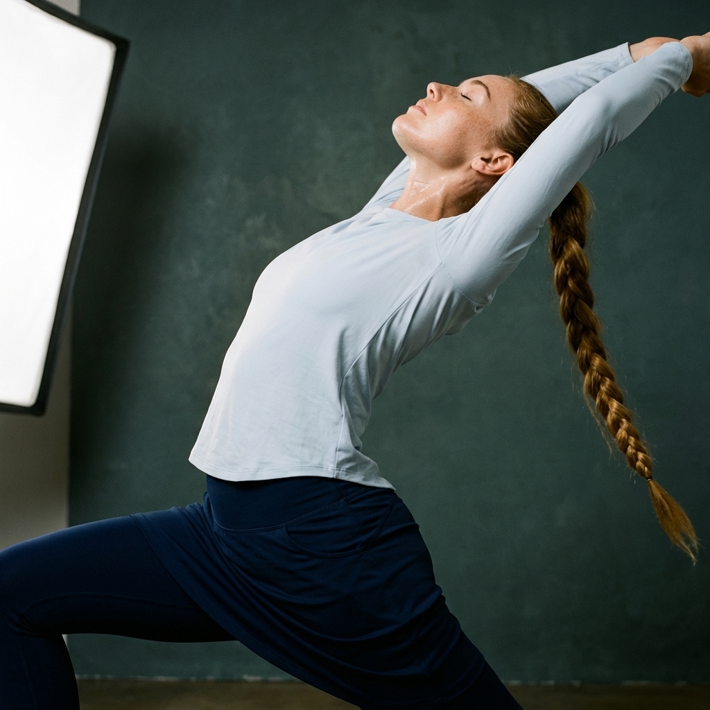 Athletic Stretch — example 1 (fashion, AI generation on Cheeppy)