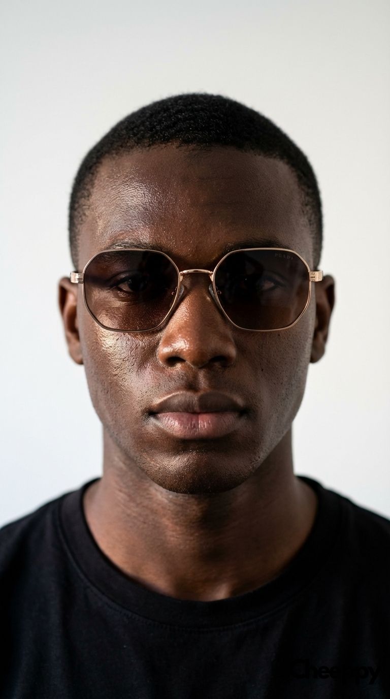Modern Optical Sunglasses Portrait — example 2 (fashion, AI generation on Cheeppy)