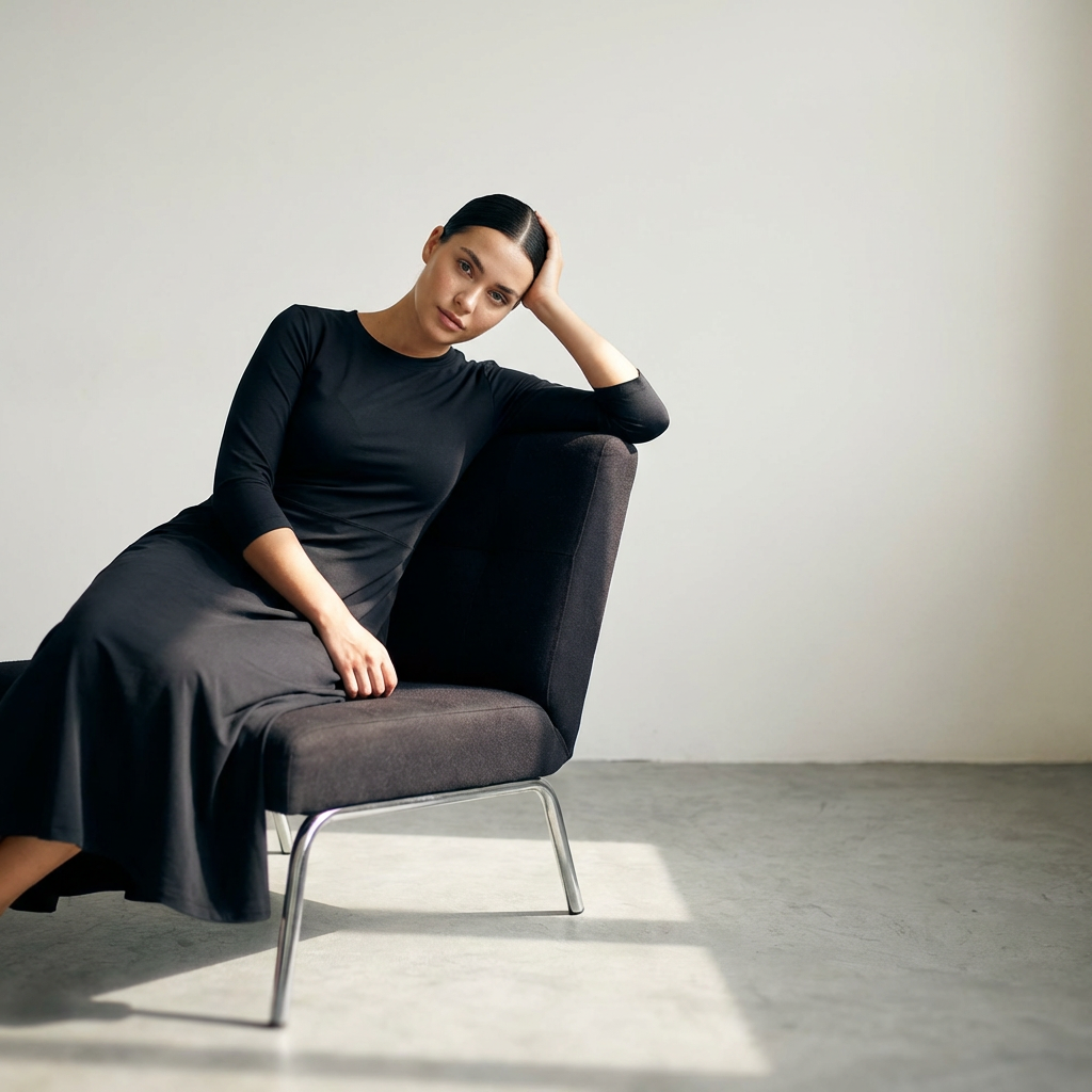 Timeless studio elegance for premium catalogs — example 4 (fashion, AI generation on Cheeppy)