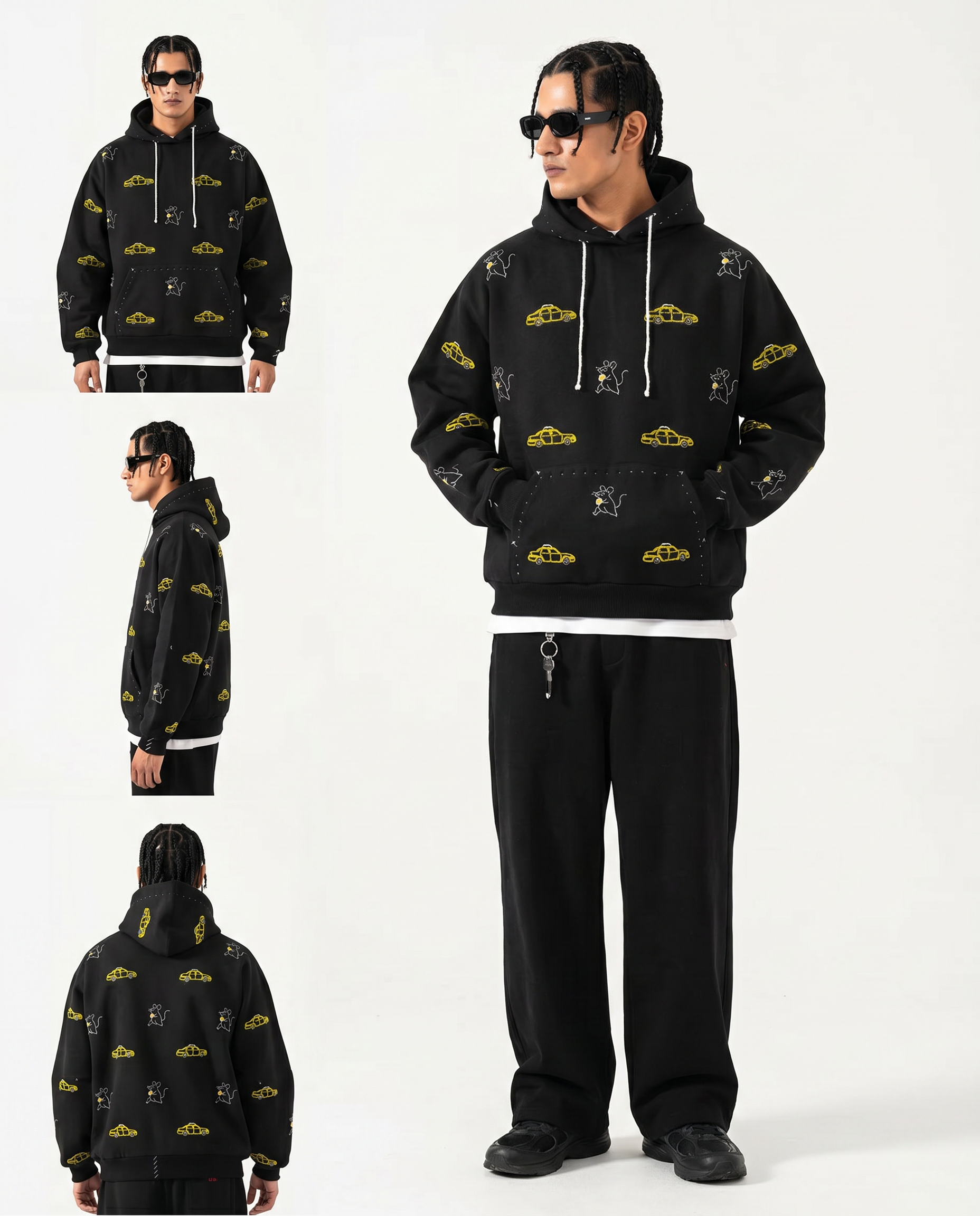 Hoodie Editorial Studio Look — example 1 (fashion, AI generation on Cheeppy)