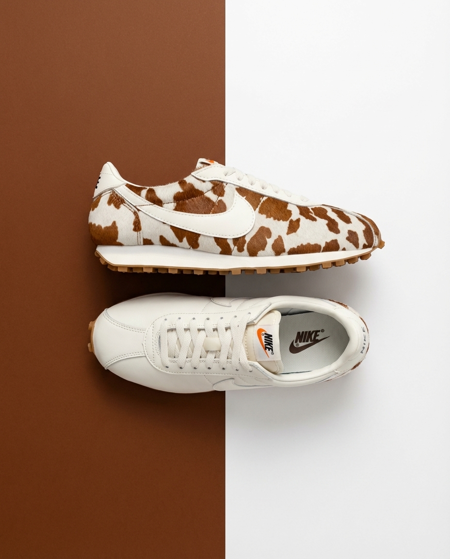 Split Background Sneaker Showcase — example 1 (fashion, AI generation on Cheeppy)