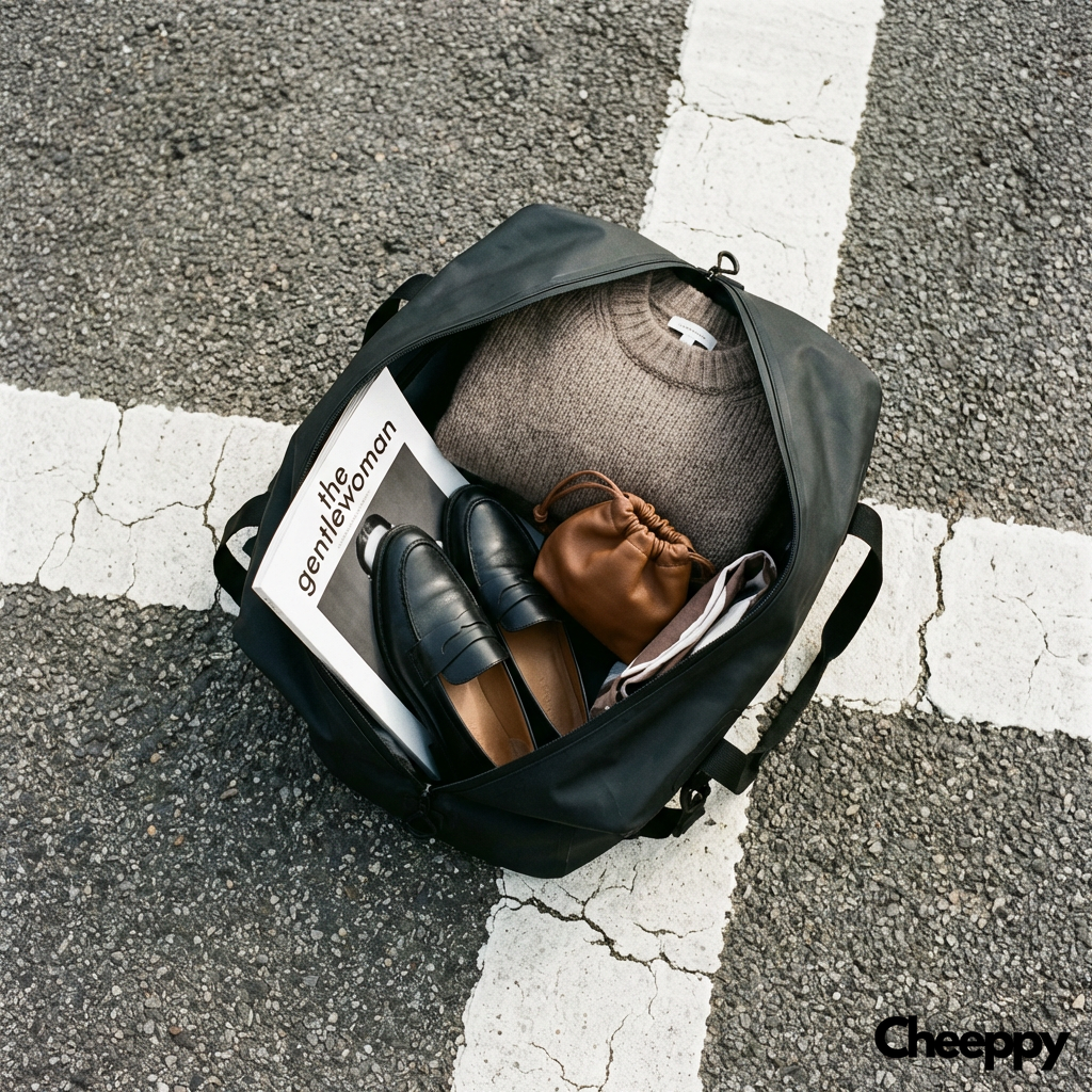 Urban Flat-Lay Tote — example 1 (fashion, AI generation on Cheeppy)