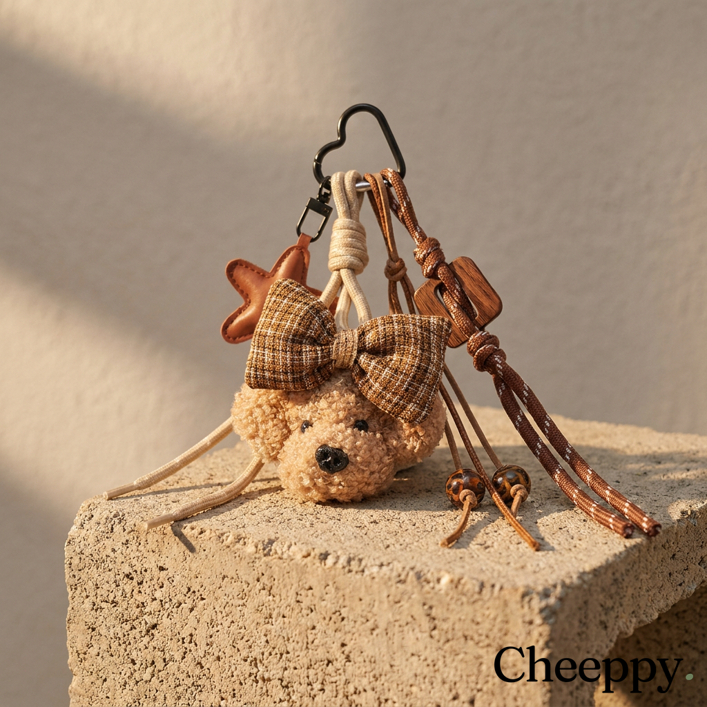 Sunlit straw bag on stone pedestal — example 1 (fashion, AI generation on Cheeppy)
