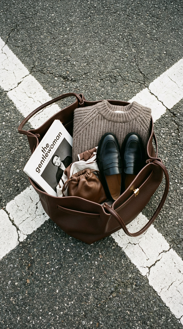 Urban Flat-Lay Tote — example 2 (fashion, AI generation on Cheeppy)