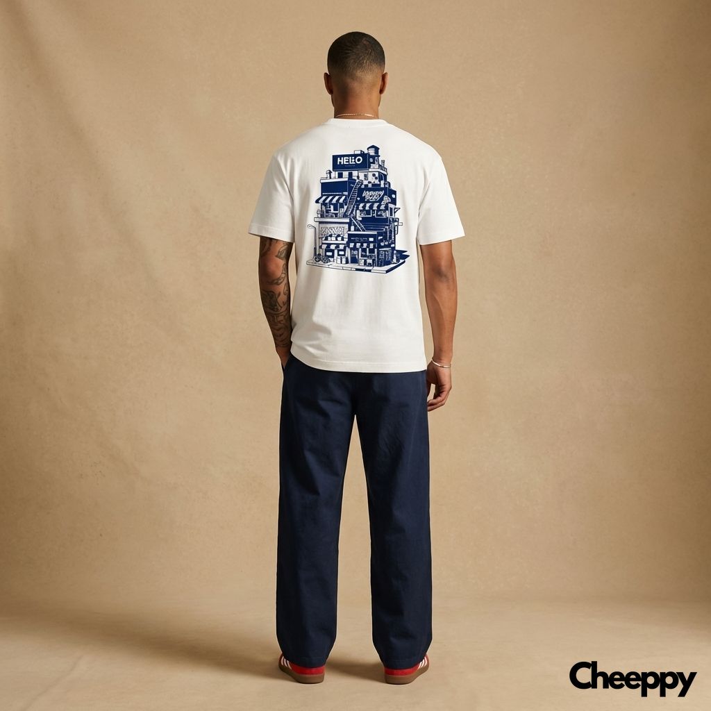 Back Print Tee Showcase — example 1 (fashion, AI generation on Cheeppy)
