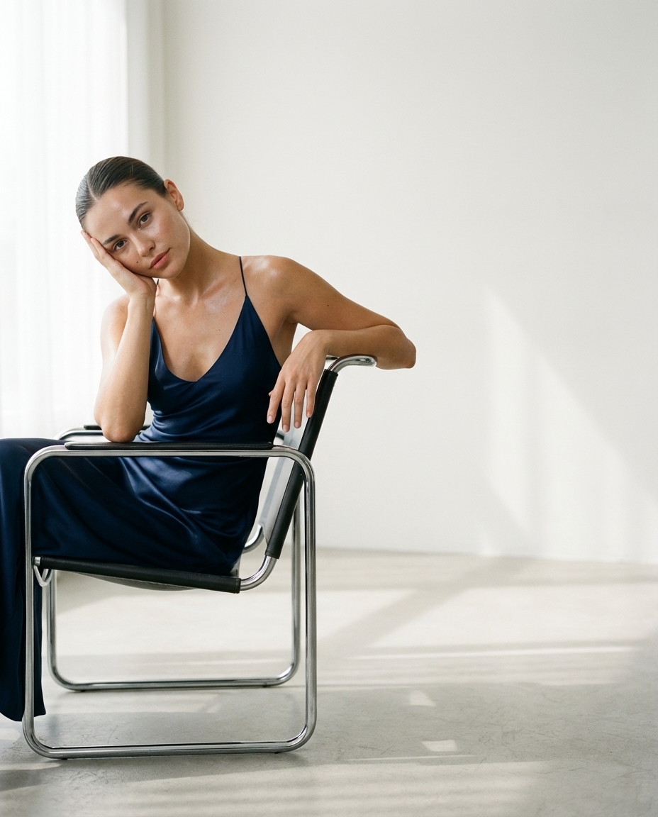 Timeless studio elegance for premium catalogs — example 2 (fashion, AI generation on Cheeppy)
