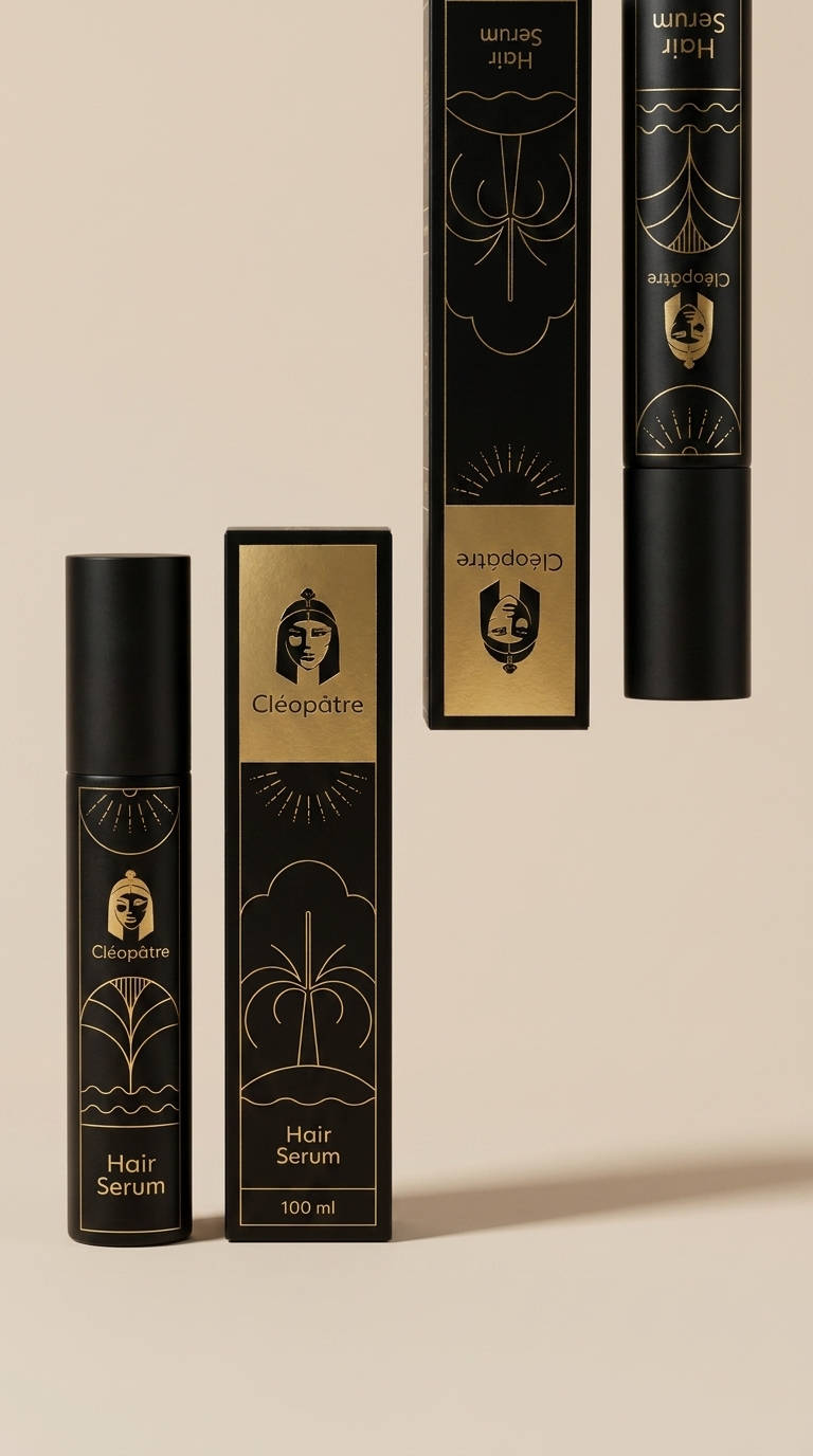 Editorial Product Stack — example 1 (cosmetics, AI generation on Cheeppy)