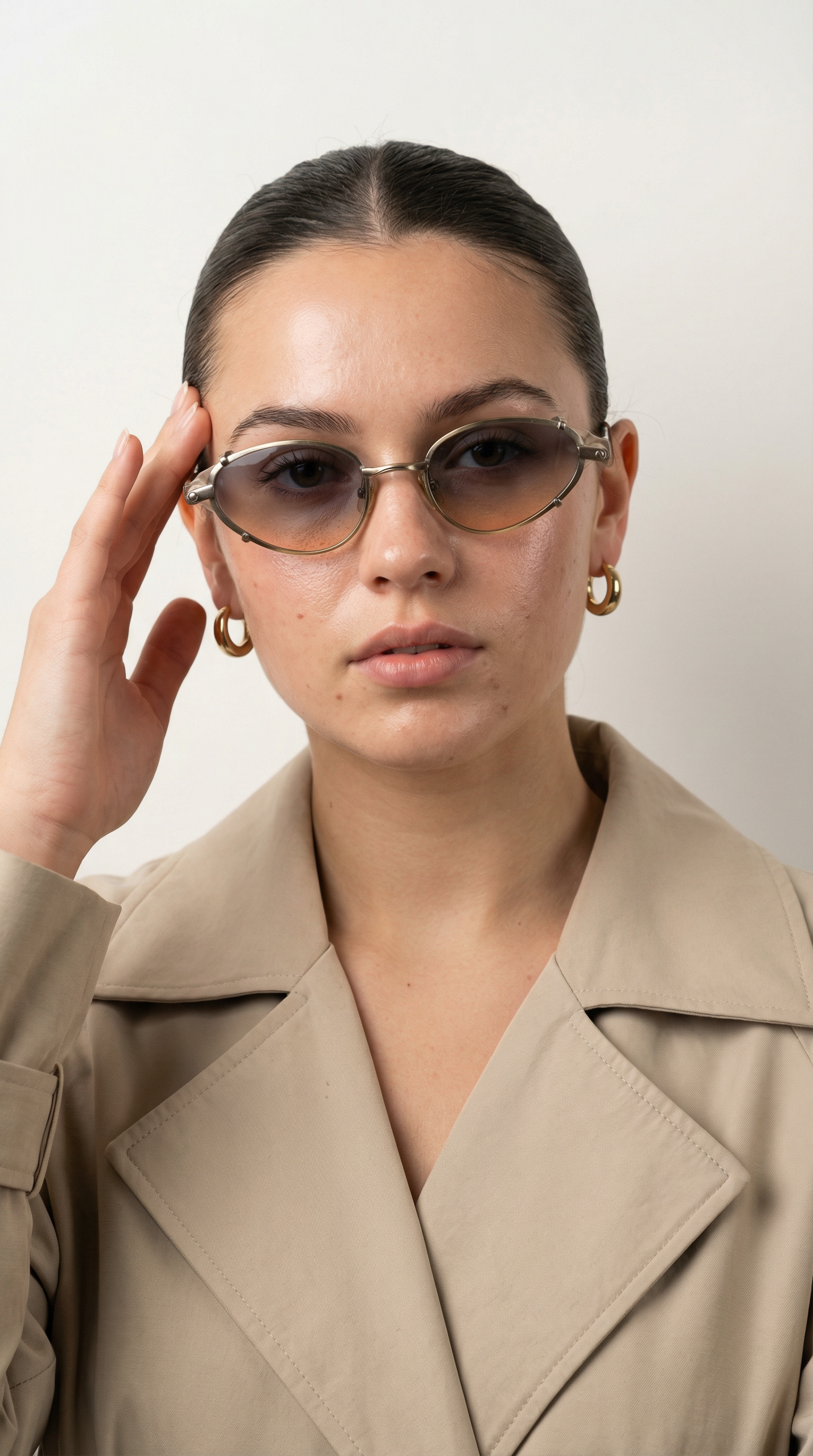 Minimal chic portrait sunglasses — example 3 (fashion, AI generation on Cheeppy)