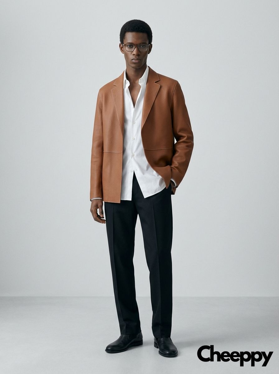 Men's Tailored Studio Editorial — example 3 (fashion, AI generation on Cheeppy)