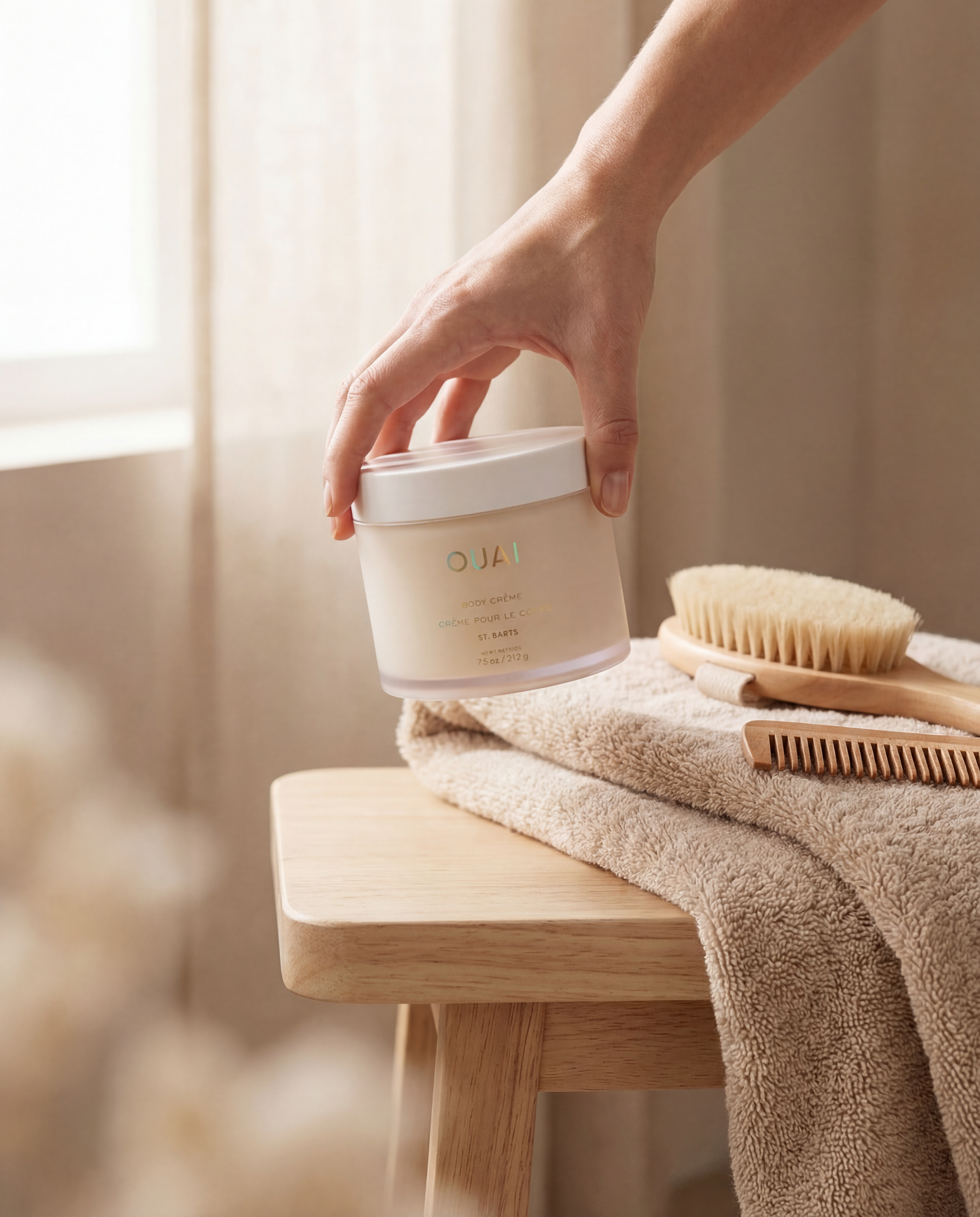 Warm Spa Lifestyle Photography — example 1 (cosmetics, AI generation on Cheeppy)