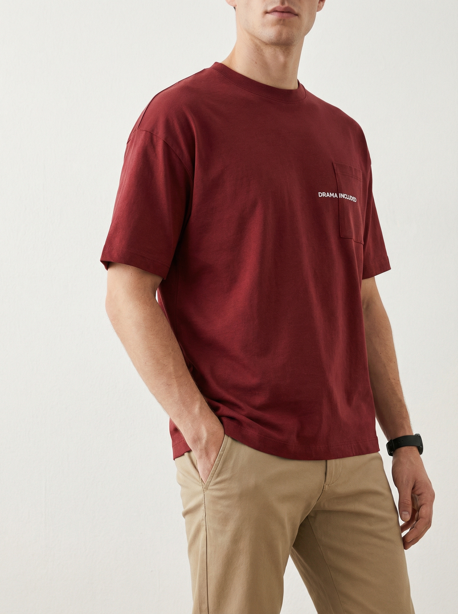 Angled Graphic Tee Studio Shot — example 1 (fashion, AI generation on Cheeppy)