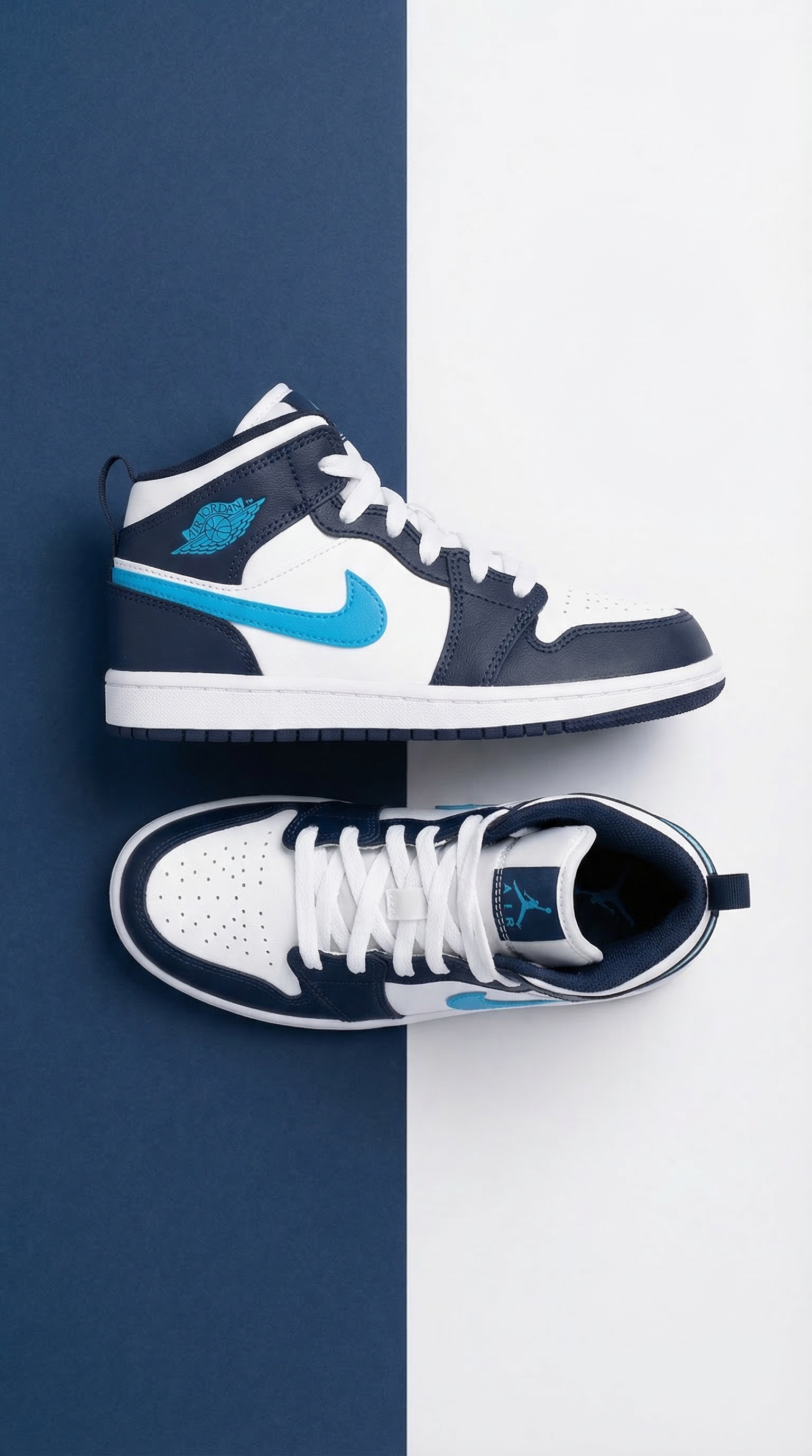 Split Background Sneaker Showcase — cover image, fashion style by lktokb