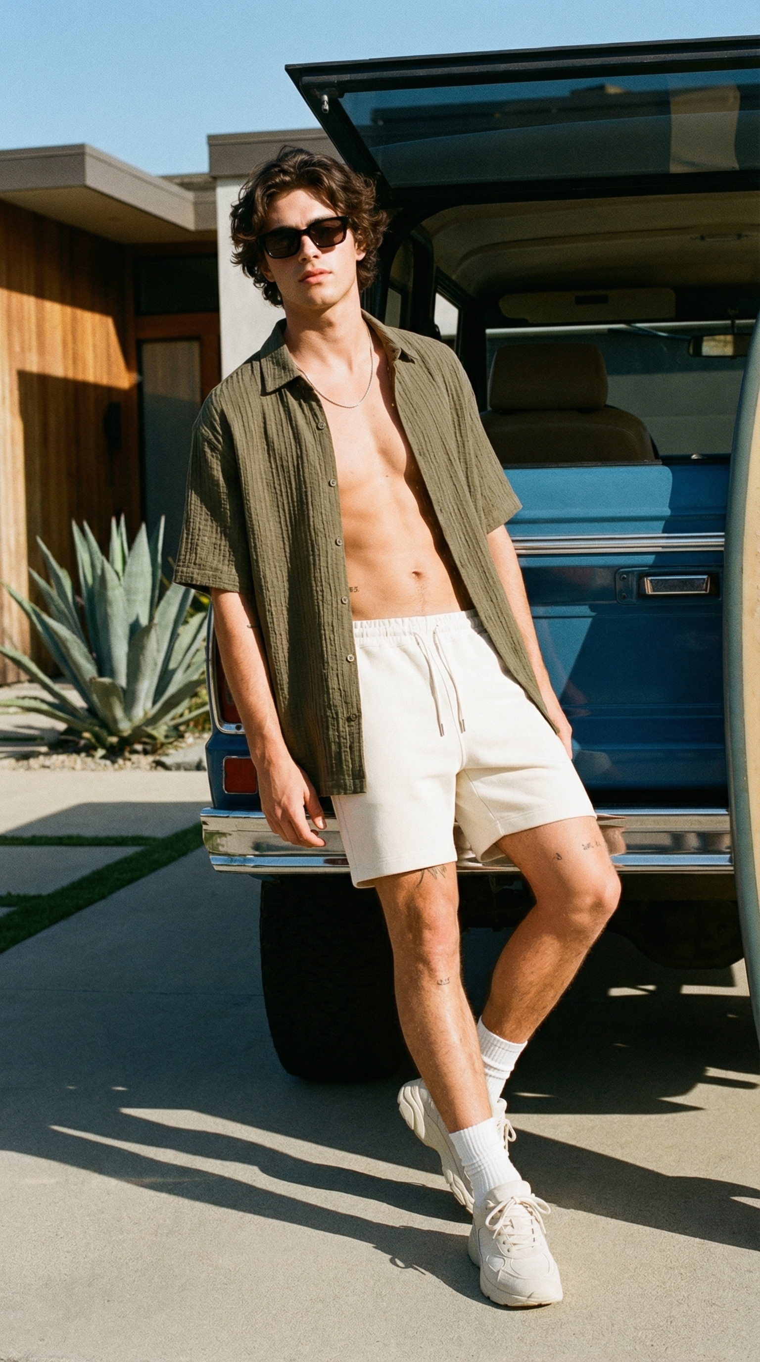 Modern summer shirt and shorts lifestyle — cover image, fashion style by emmarstudio