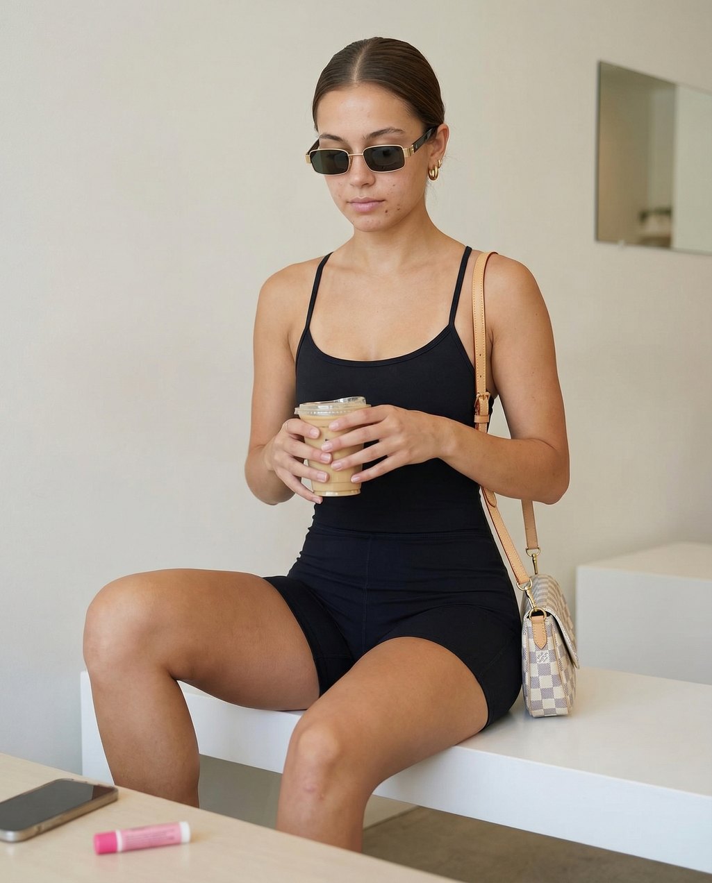 Minimal studio one-piece athleisure look — cover image, fashion style by emmarstudio