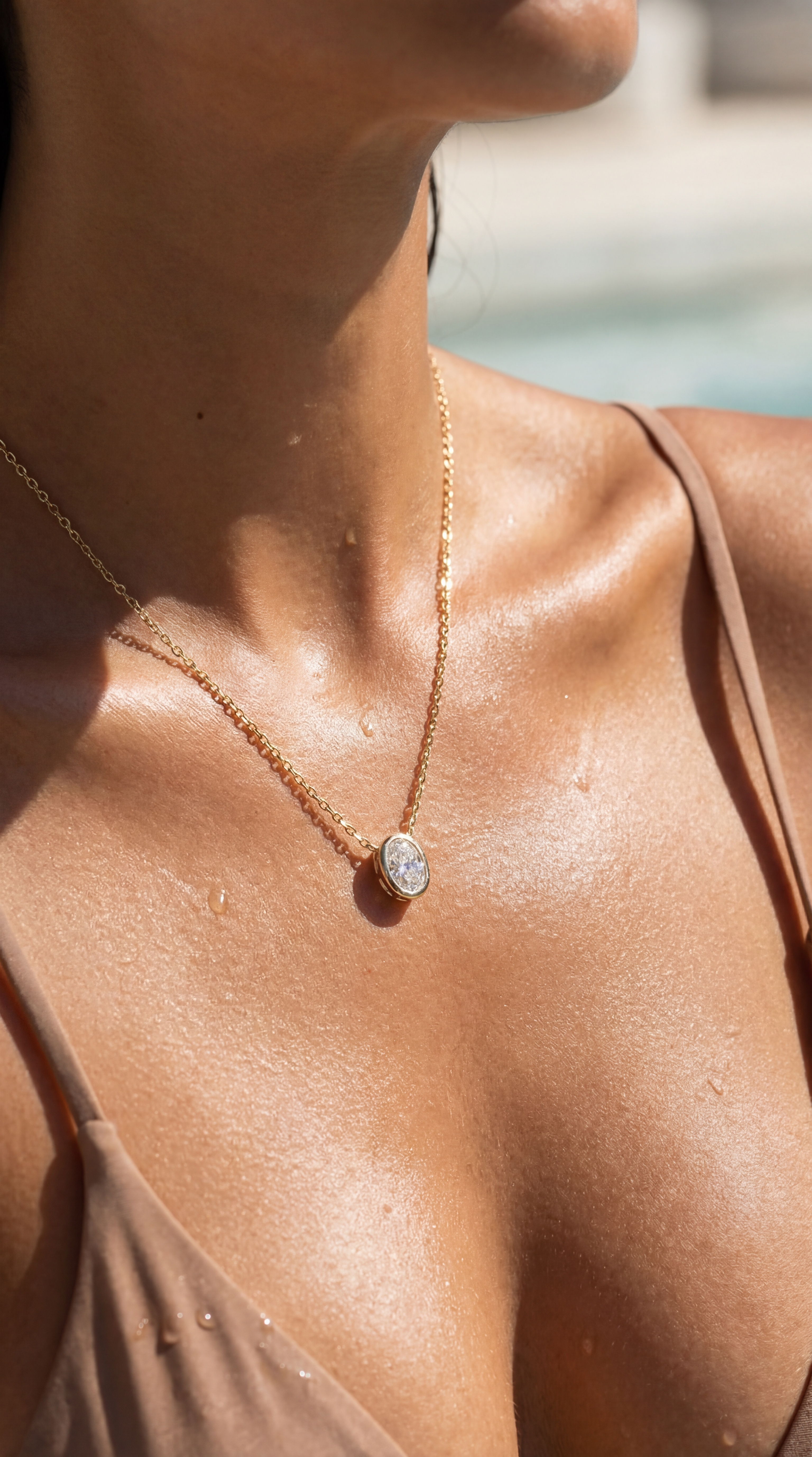 Sunlit Necklace Close-Up — cover image, jewelry style by studio_miko